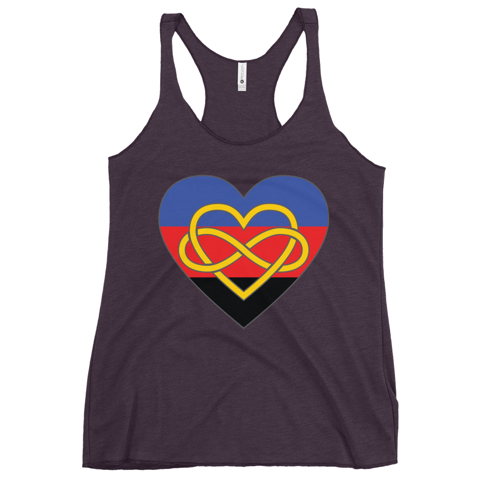 Polyamory Infinity Heart Pride Women's Racerback Tank