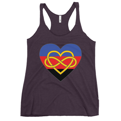 Polyamory Infinity Heart Pride Women's Racerback Tank