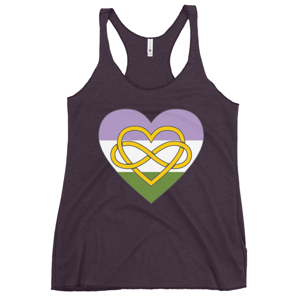 Polyamory Infinity Heart Genderqueer Pride Women's Racerback Tank