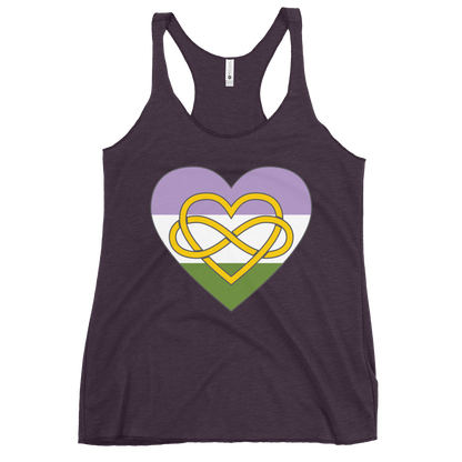 Polyamory Infinity Heart Genderqueer Pride Women's Racerback Tank