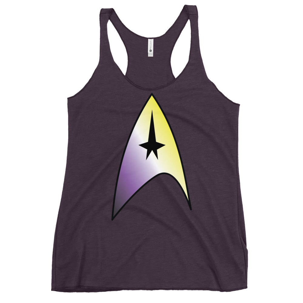 Starfleet Insignia - Non-binary Pride Women's Racerback Tank