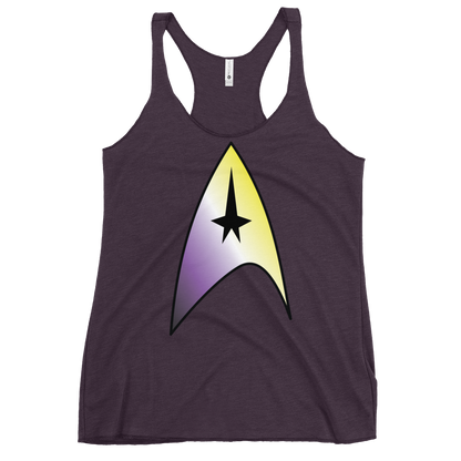 Starfleet Insignia - Non-binary Pride Women's Racerback Tank