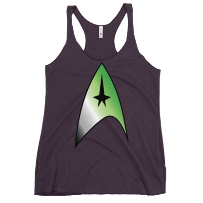 Starfleet Insignia - Aromantic Pride Women's Racerback Tank