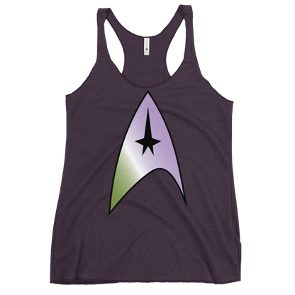 Starfleet Insignia - Genderqueer Pride Women's Racerback Tank