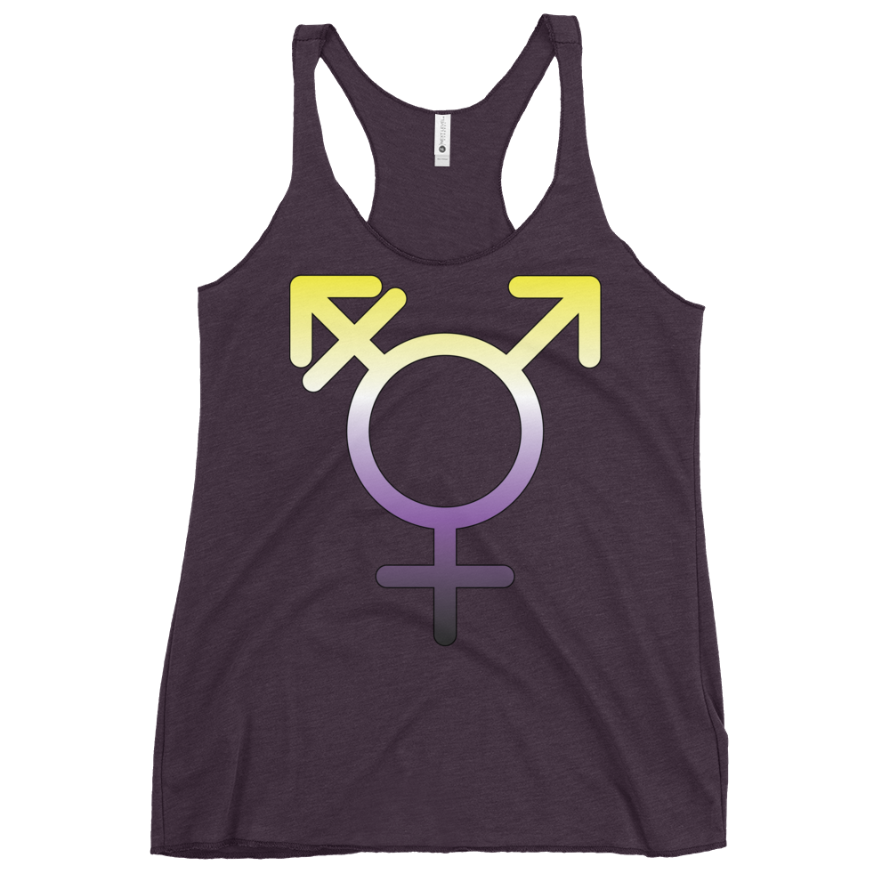 Transgender Symbol - Non-binary Pride Women's Racerback Tank