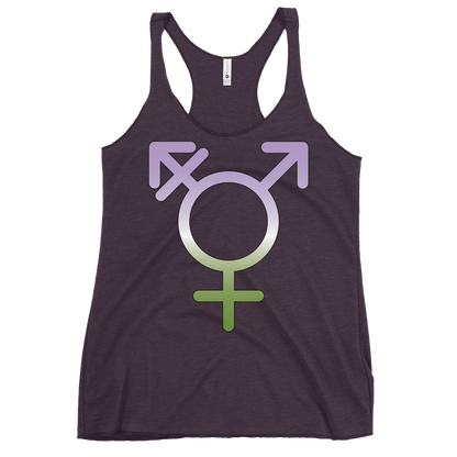 Transgender Symbol - Genderqueer Pride Women's Racerback Tank