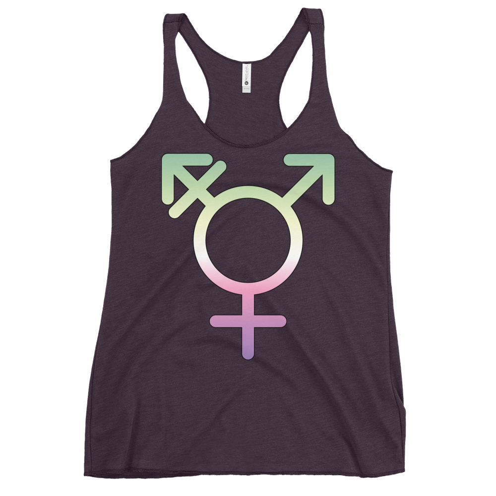 Transgender Symbol - Genderfae Pride Women's Racerback Tank