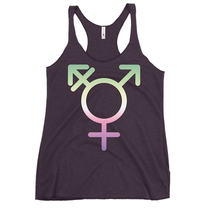 Transgender Symbol - Genderfae Pride Women's Racerback Tank