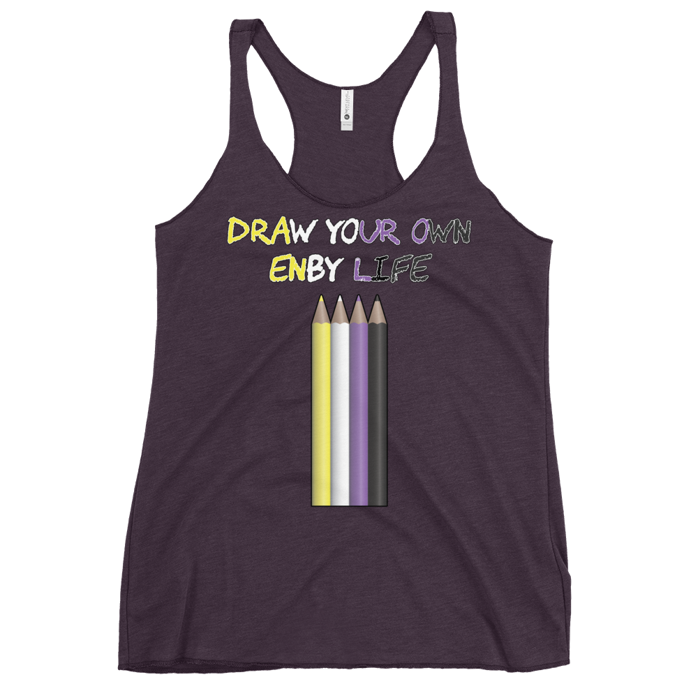 Draw Your Own Enby Life Women's Racerback Tank