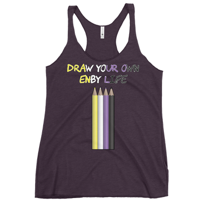 Draw Your Own Enby Life Women's Racerback Tank