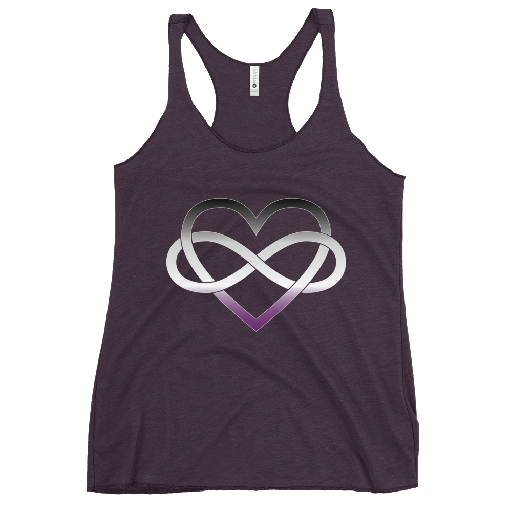 Polyamory Infinity Heart - Asexual/Demisexual Women's Racerback Tank