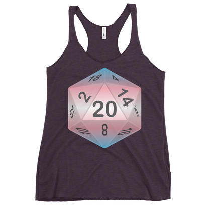 Pride Dice - Transgender Women's Racerback Tank