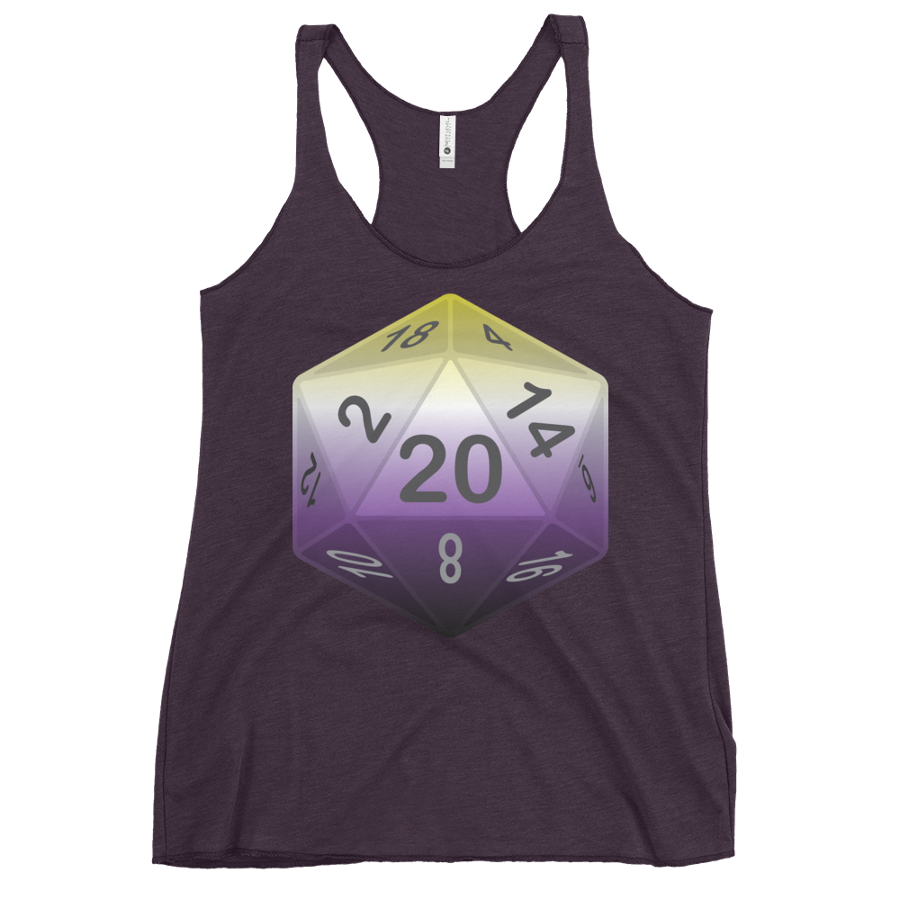 Pride Dice - Non-binary Women's Racerback Tank