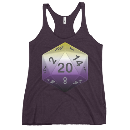 Pride Dice - Non-binary Women's Racerback Tank