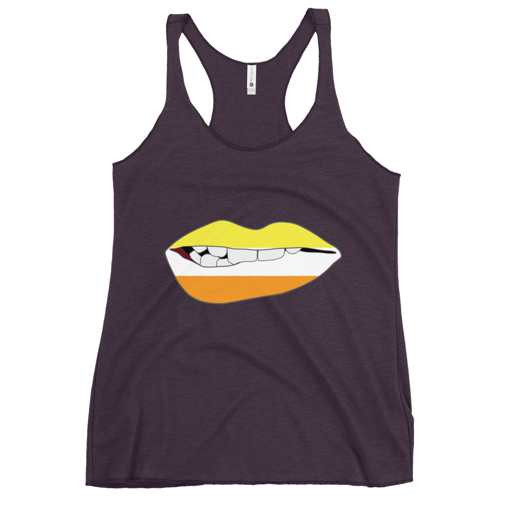 Biting Lips - Maverique Flag Women's Racerback Tank