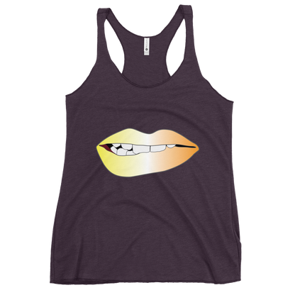 Biting Lips - Maverique Pride - Gradient Women's Racerback Tank