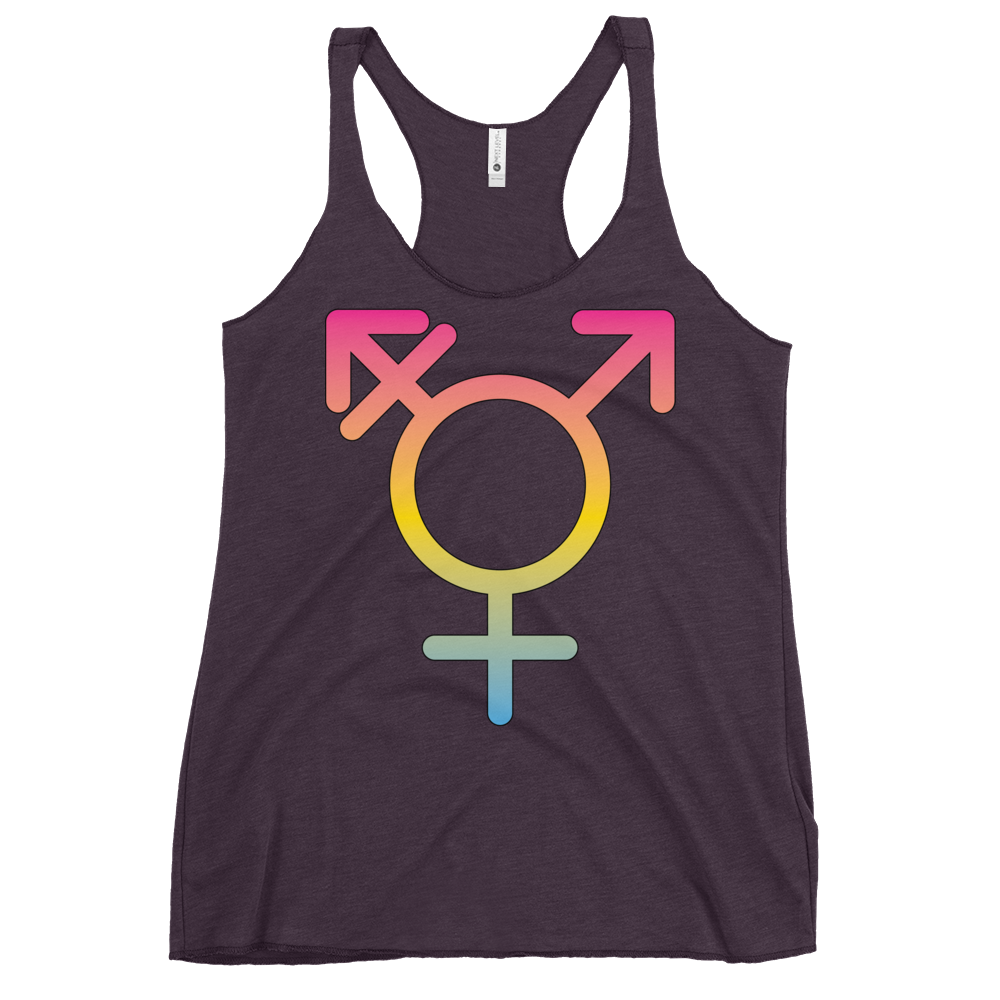 Transgender Symbol - Pansexual Pride Women's Racerback Tank