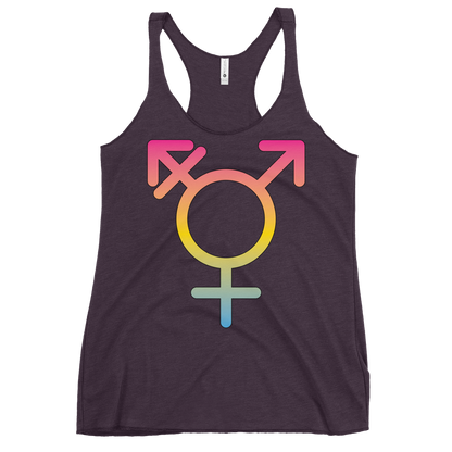 Transgender Symbol - Pansexual Pride Women's Racerback Tank