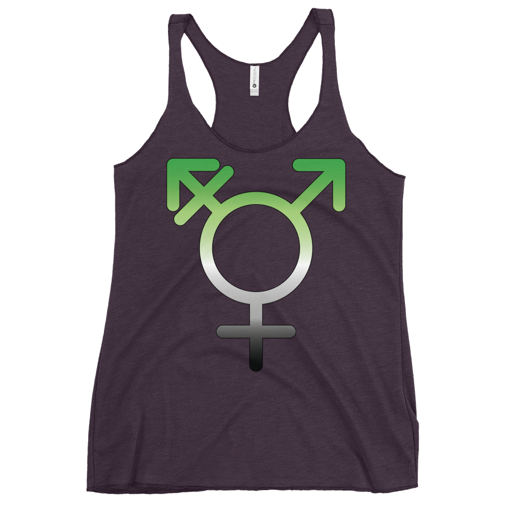 Transgender Symbol - Aromantic Pride Women's Racerback Tank