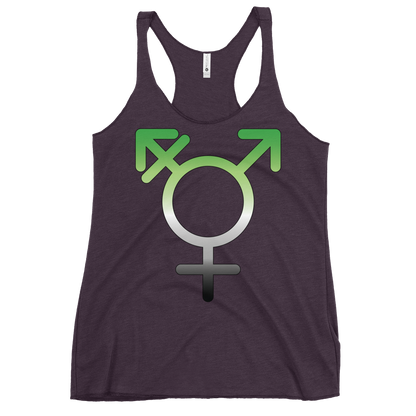 Transgender Symbol - Aromantic Pride Women's Racerback Tank