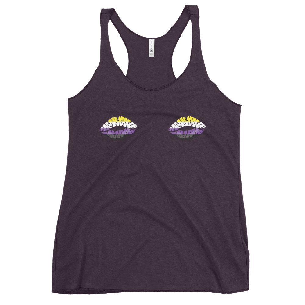 Enby Boob Kisses Women's Racerback Tank