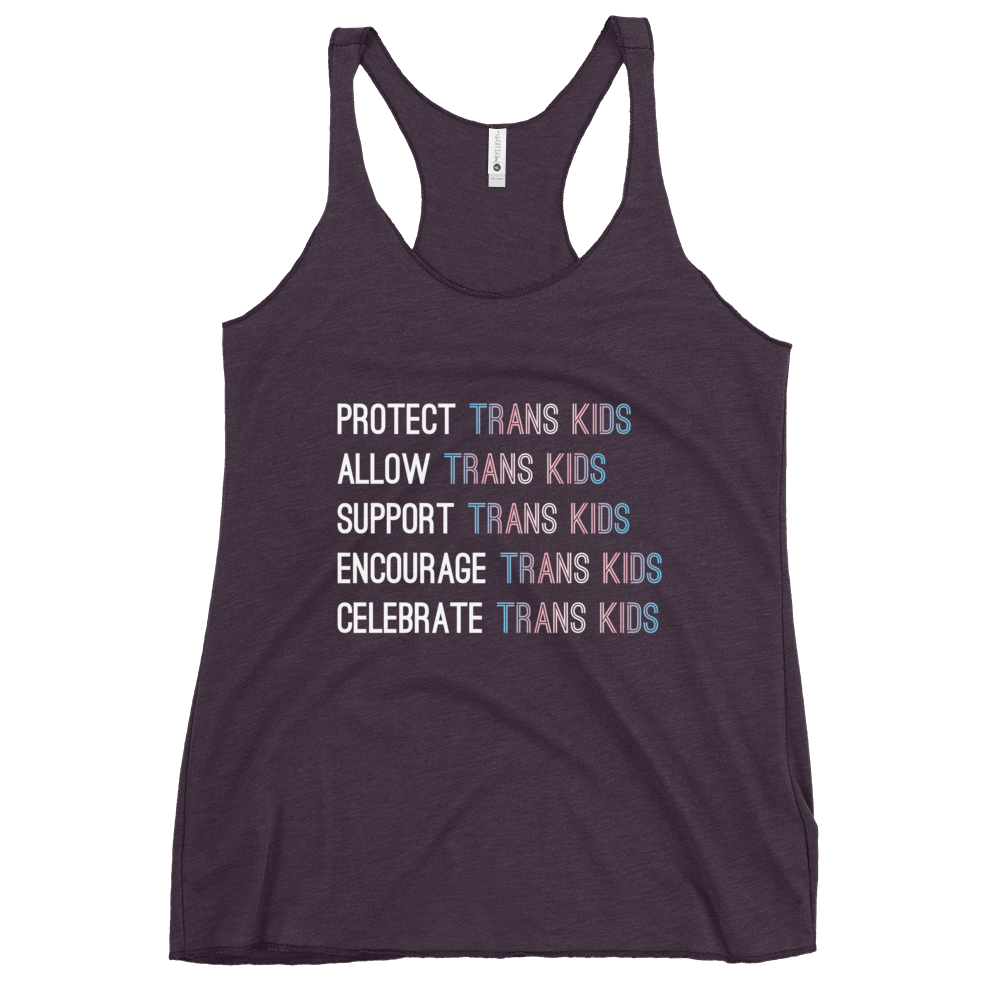 Support Trans Kids Women's Racerback Tank