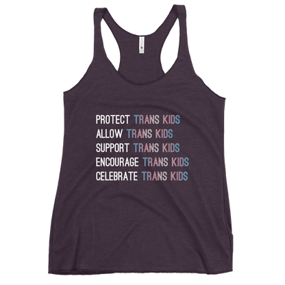 Support Trans Kids Women's Racerback Tank