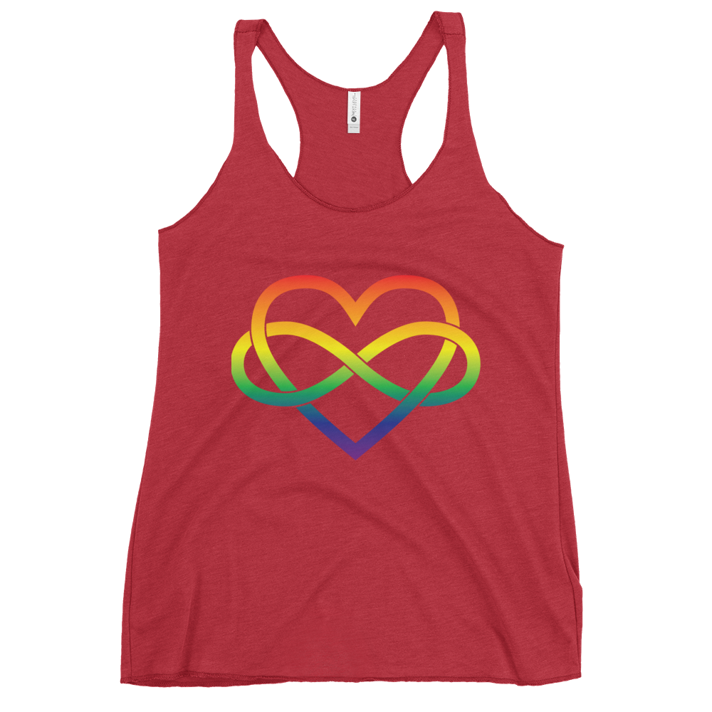 Polyamory Infinity Heart - Rainbow Women's Racerback Tank