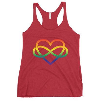 Polyamory Infinity Heart - Rainbow Women's Racerback Tank