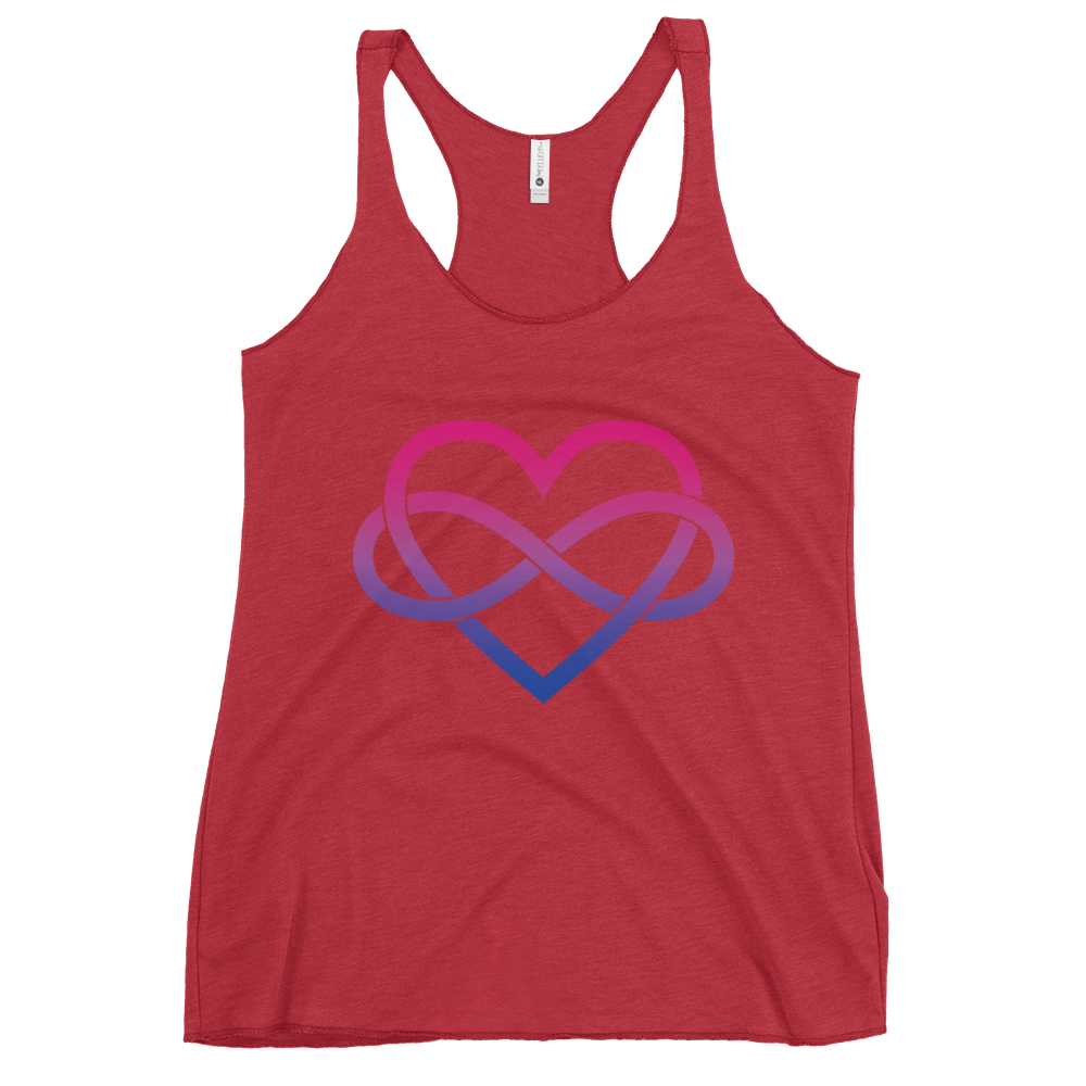 Polyamory Infinity Heart - Bisexual Women's Racerback Tank