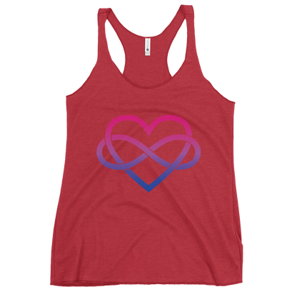 Polyamory Infinity Heart - Bisexual Women's Racerback Tank