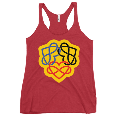 Poly Infinity Hearts Interlocked Women's Racerback Tank