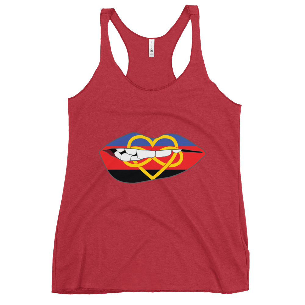 Biting Lips - Polyamory Flag Women's Racerback Tank