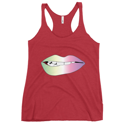 Biting Lips - Genderfae Pride - Gradient Women's Racerback Tank