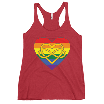 Polyamory Infinity Heart Rainbow Pride Women's Racerback Tank