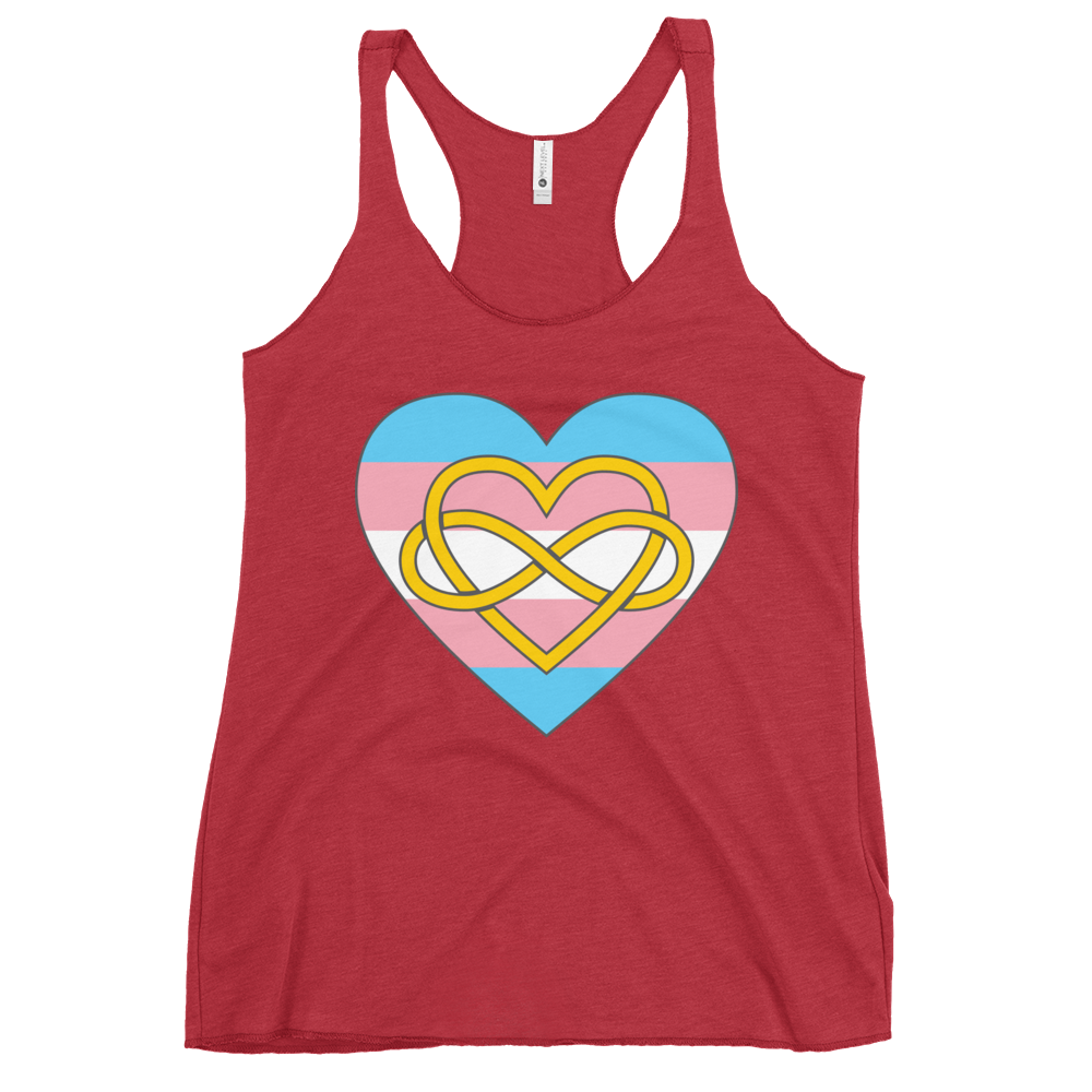 Polyamory Infinity Heart Trans Pride Women's Racerback Tank