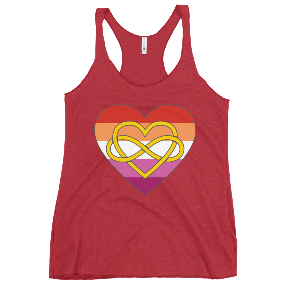 Polyamory Infinity Heart Lesbian Pride Women's Racerback Tank