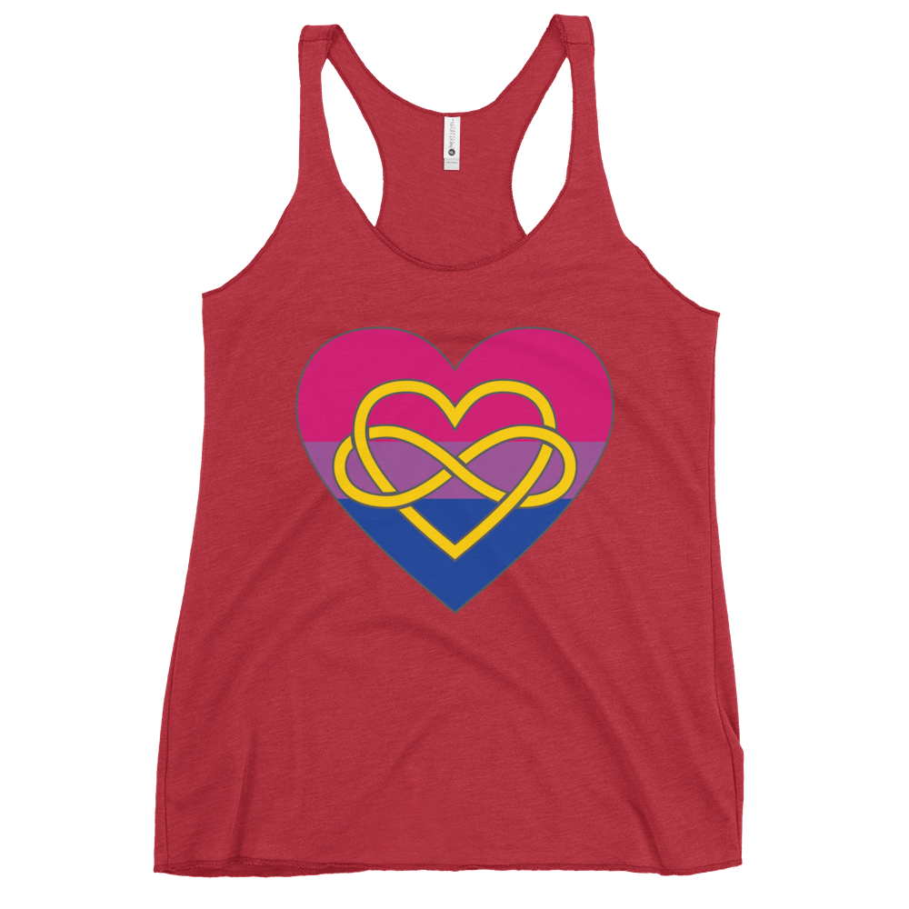 Polyamory Infinity Heart Bisexual Pride Women's Racerback Tank