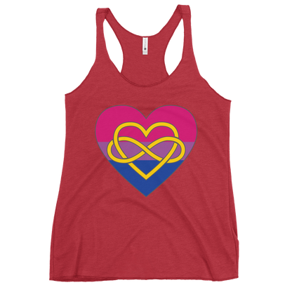 Polyamory Infinity Heart Bisexual Pride Women's Racerback Tank