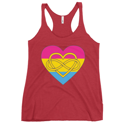 Polyamory Infinity Heart Pansexual Pride Women's Racerback Tank