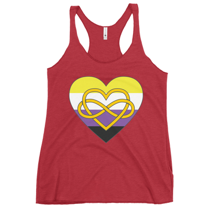 Polyamory Infinity Heart Non-binary Pride Women's Racerback Tank