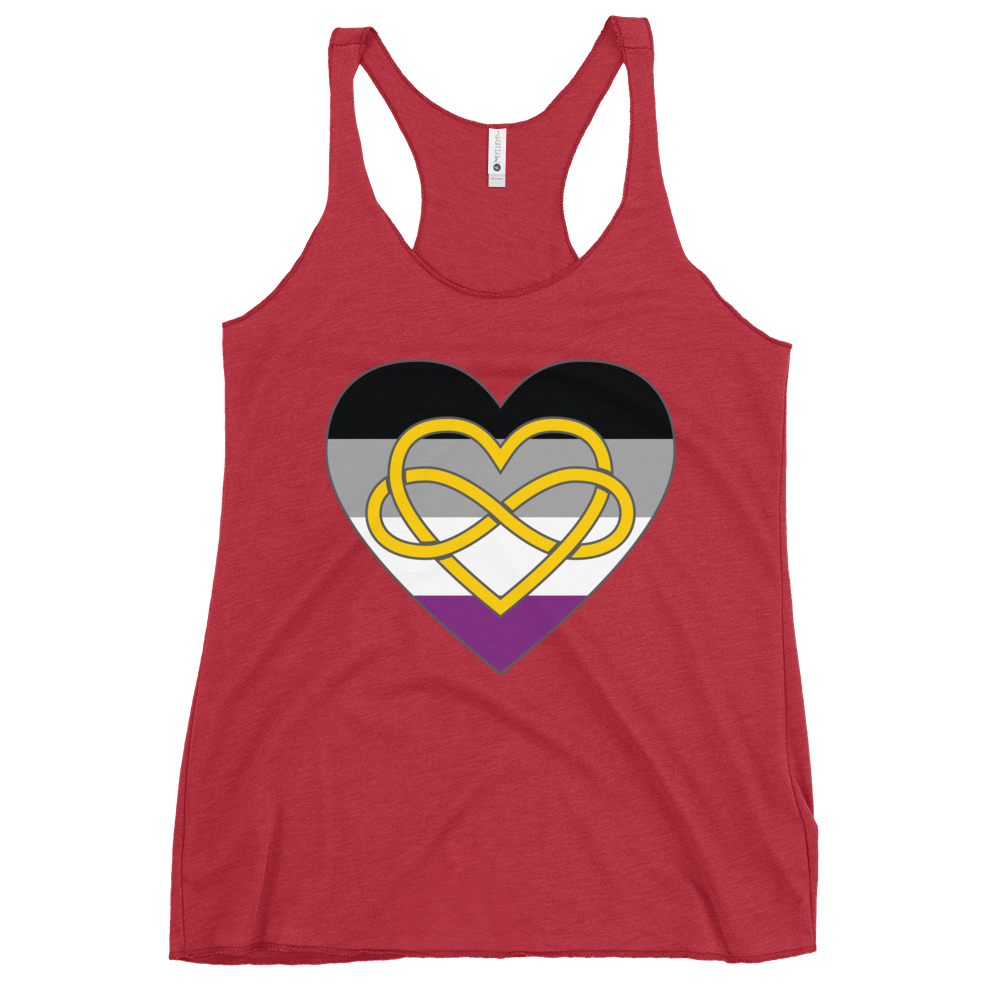 Polyamory Infinity Heart Asexual Pride Women's Racerback Tank