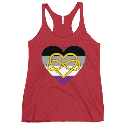 Polyamory Infinity Heart Asexual Pride Women's Racerback Tank