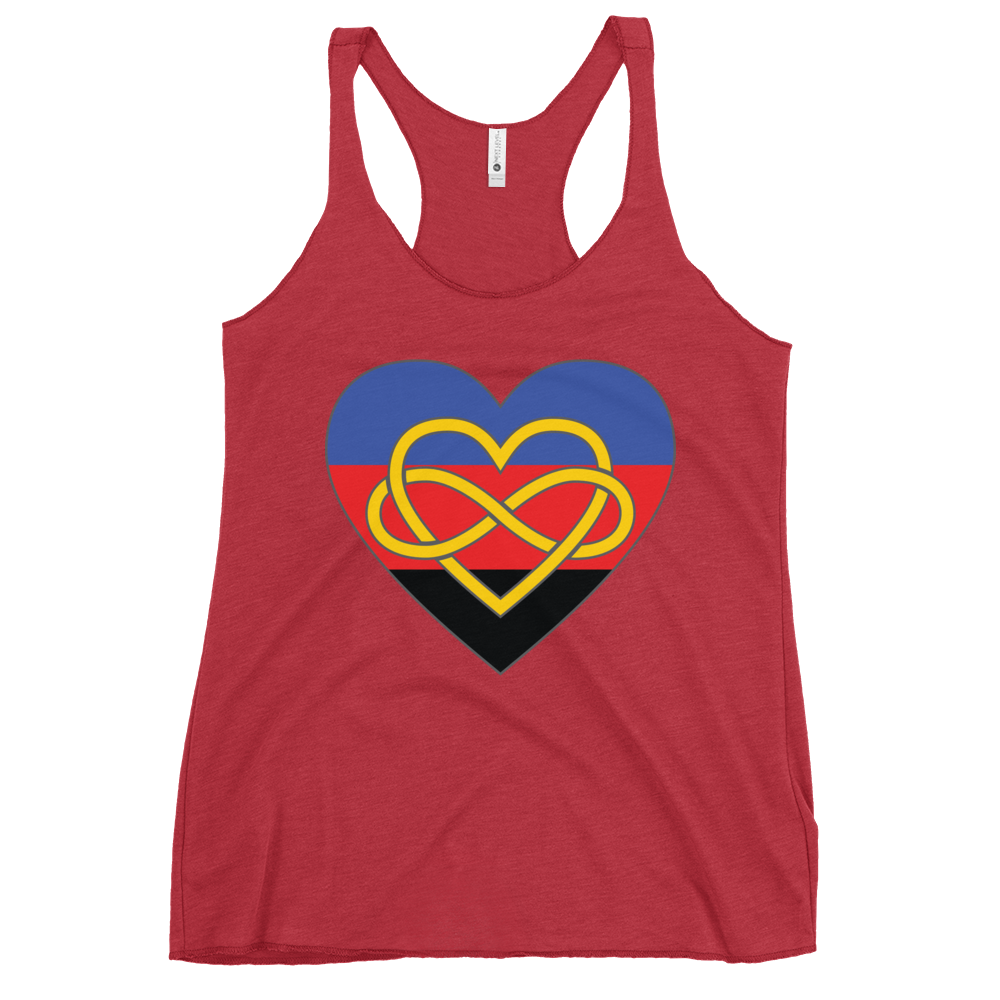 Polyamory Infinity Heart Pride Women's Racerback Tank