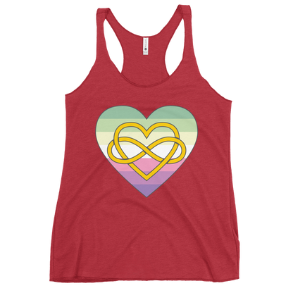 Polyamory Infinity Heart Genderfae Pride Women's Racerback Tank