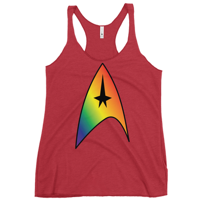 Starfleet Insignia - Rainbow Pride Women's Racerback Tank