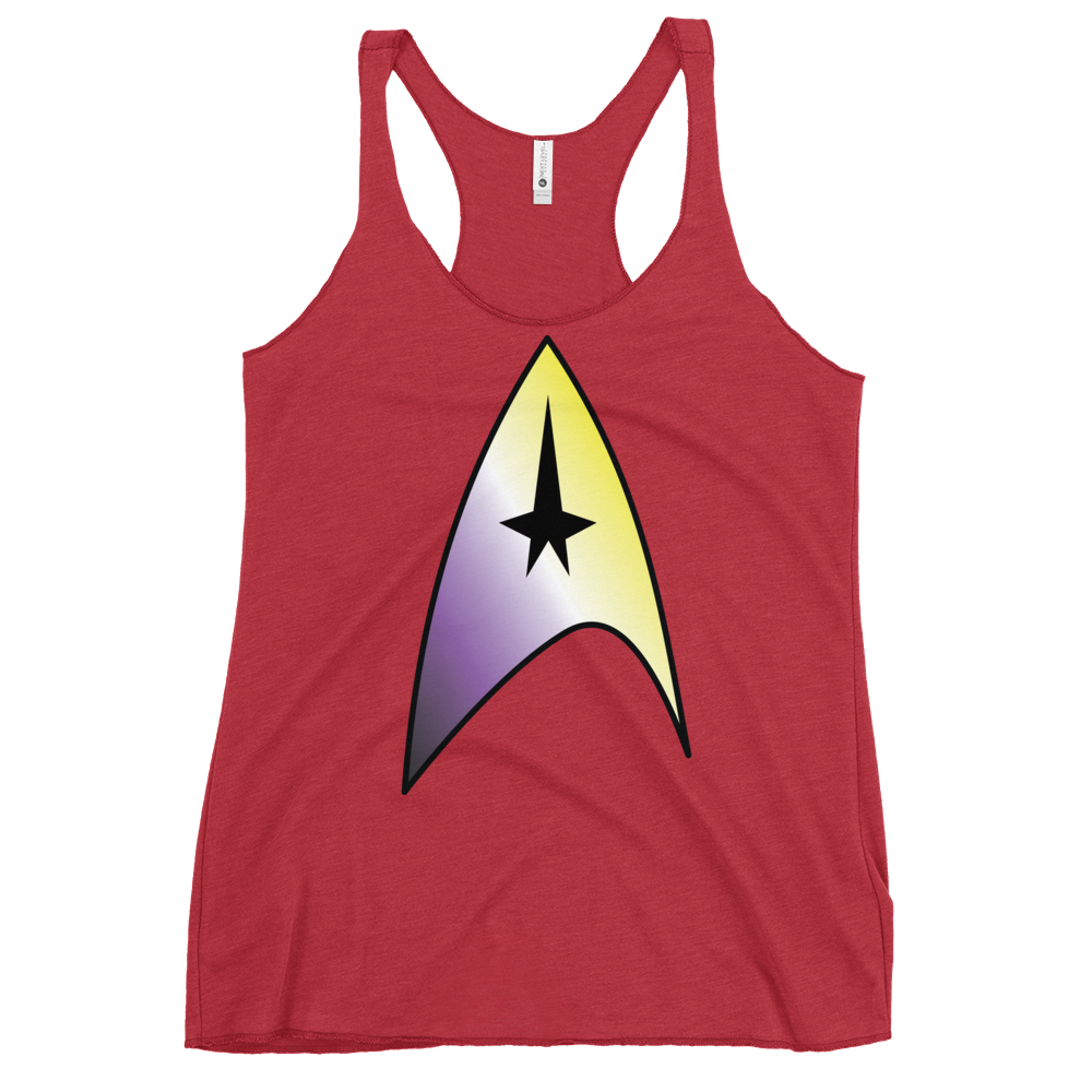 Starfleet Insignia - Non-binary Pride Women's Racerback Tank