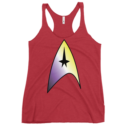 Starfleet Insignia - Non-binary Pride Women's Racerback Tank