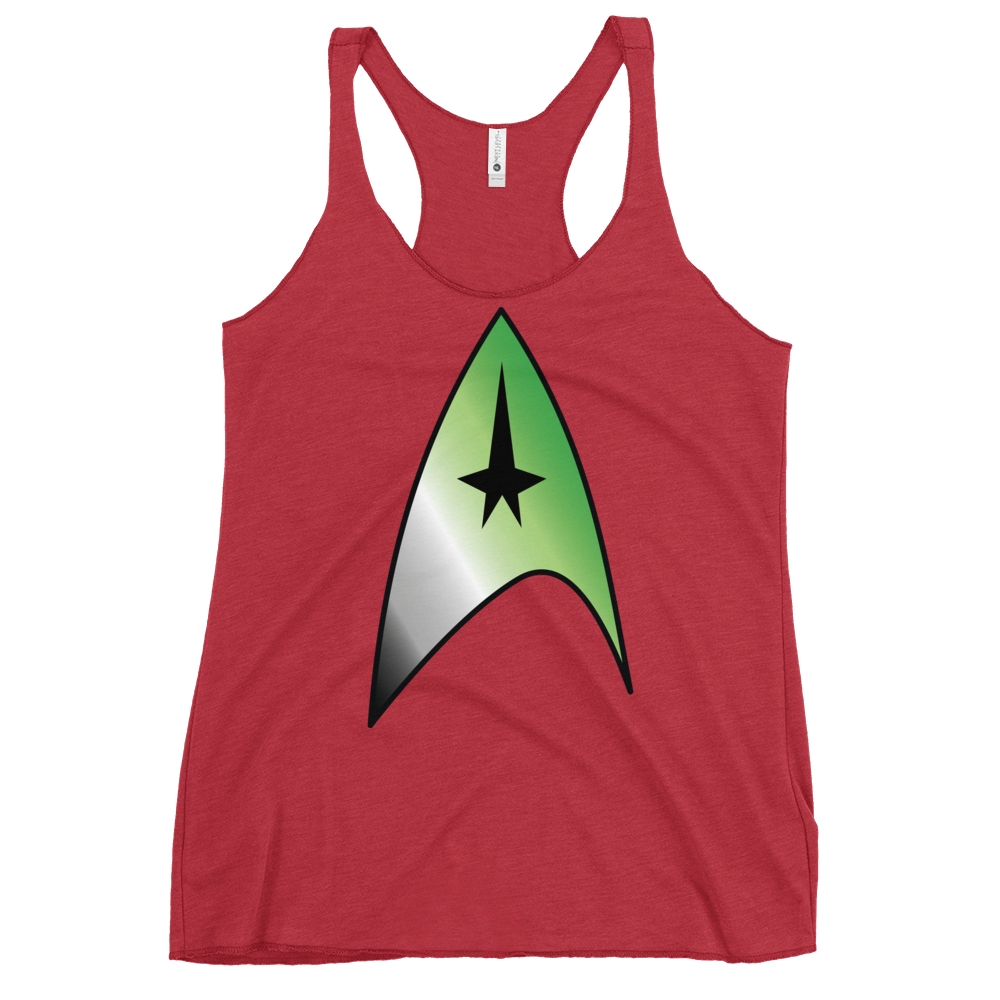 Starfleet Insignia - Aromantic Pride Women's Racerback Tank