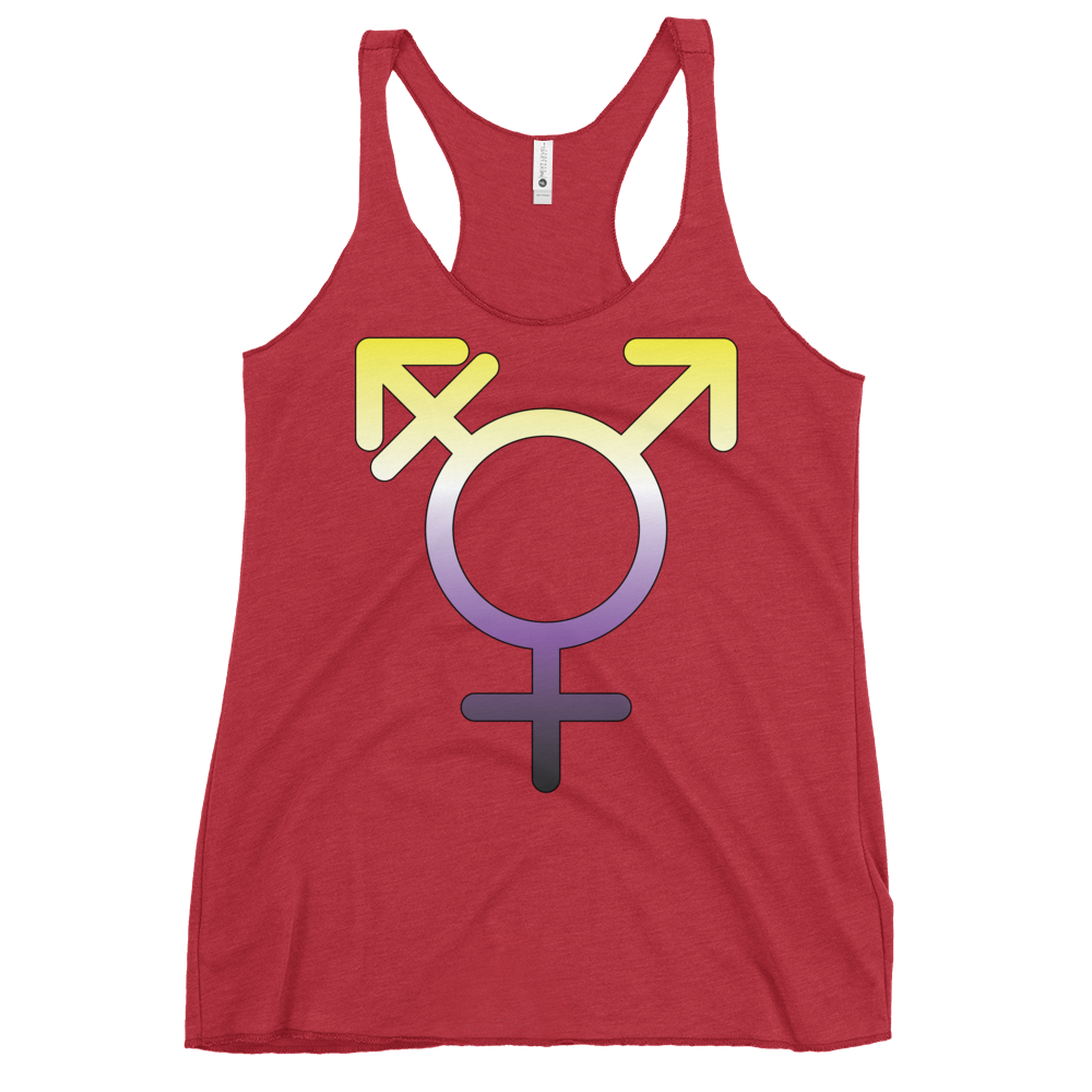 Transgender Symbol - Non-binary Pride Women's Racerback Tank